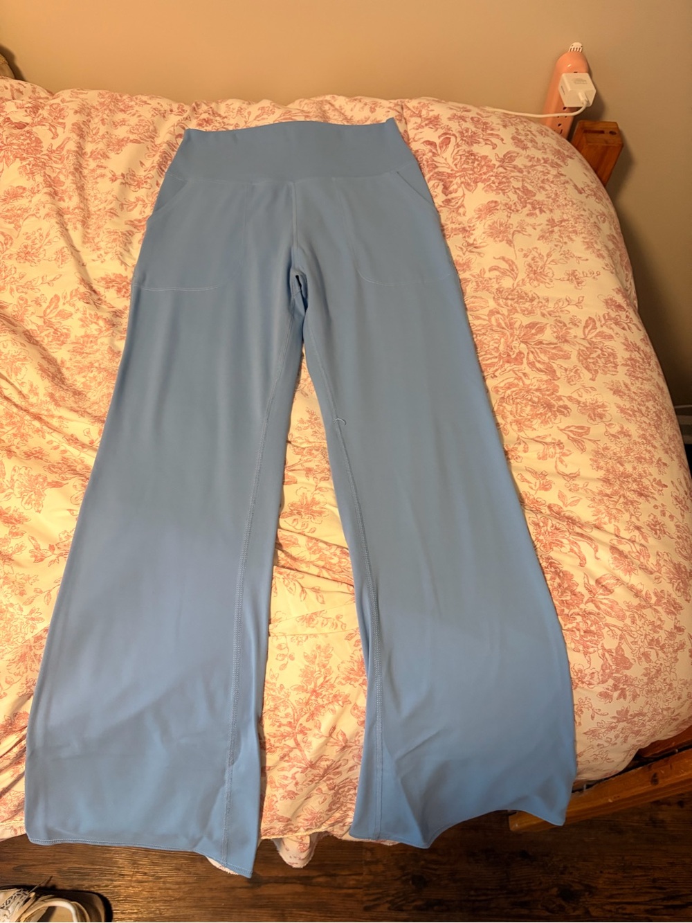 Light Blue flare-leg Women's leggings